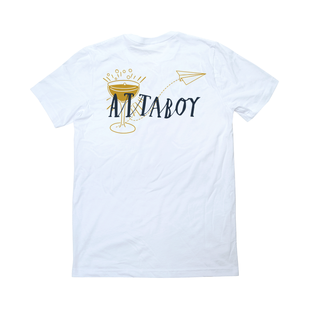 Paper Plane T-Shirt white or black – Attaboy Cocktail Bar